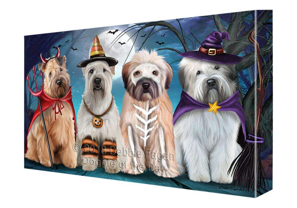 Happy Halloween Trick or Treat Wheaten Terrier Dog Canvas Print Wall Art Décor CVS90116