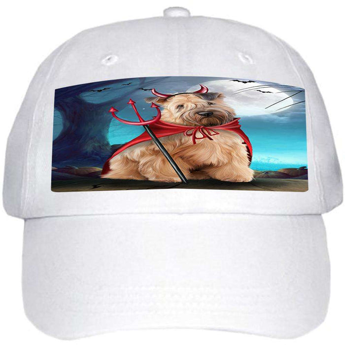 Happy Halloween Trick or Treat Wheaten Terrier Dog Devil Ball Hat Cap HAT61335