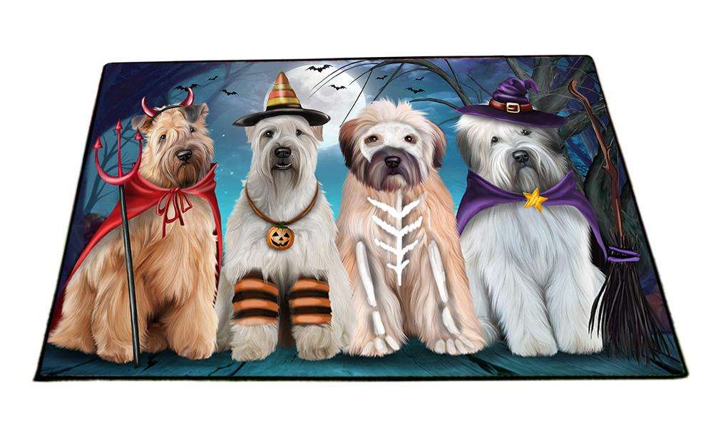Happy Halloween Trick or Treat Wheaten Terrier Dog Floormat FLMS51834