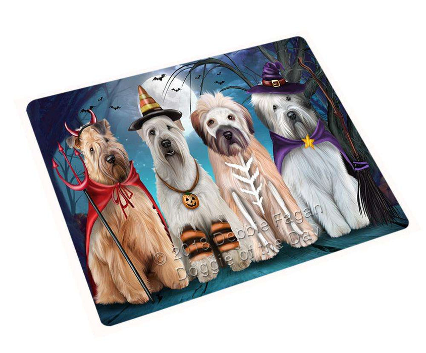 Happy Halloween Trick or Treat Wheaten Terrier Dog Large Refrigerator / Dishwasher Magnet RMAG75732