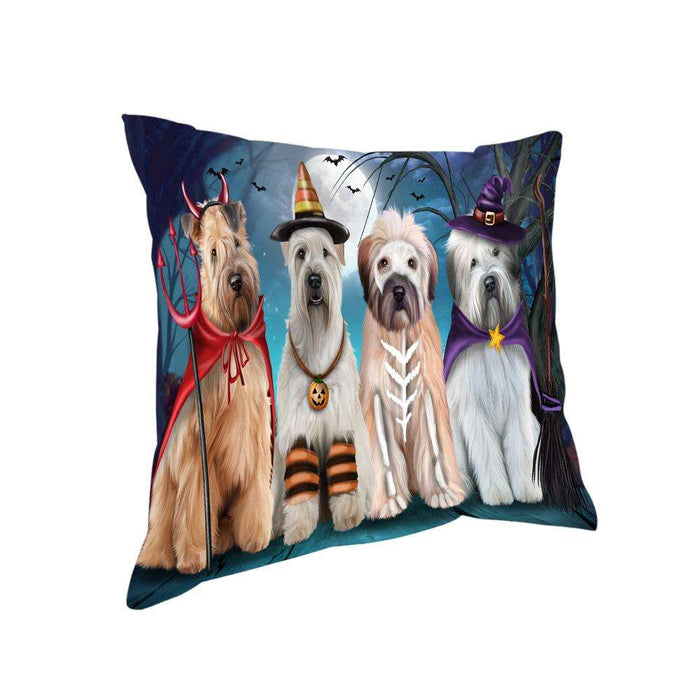 Happy Halloween Trick or Treat Wheaten Terrier Dog Pillow PIL66520