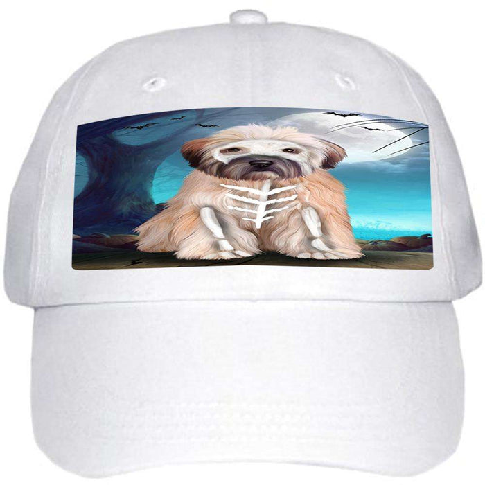 Happy Halloween Trick or Treat Wheaten Terrier Dog Skeleton Ball Hat Cap HAT61392