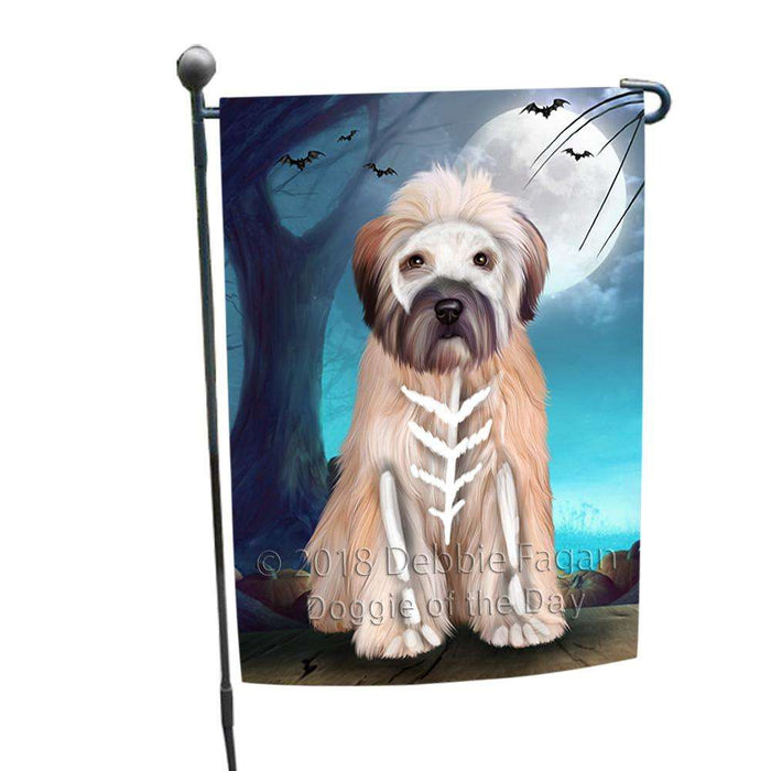 Happy Halloween Trick or Treat Wheaten Terrier Dog Skeleton Garden Flag GFLG52498