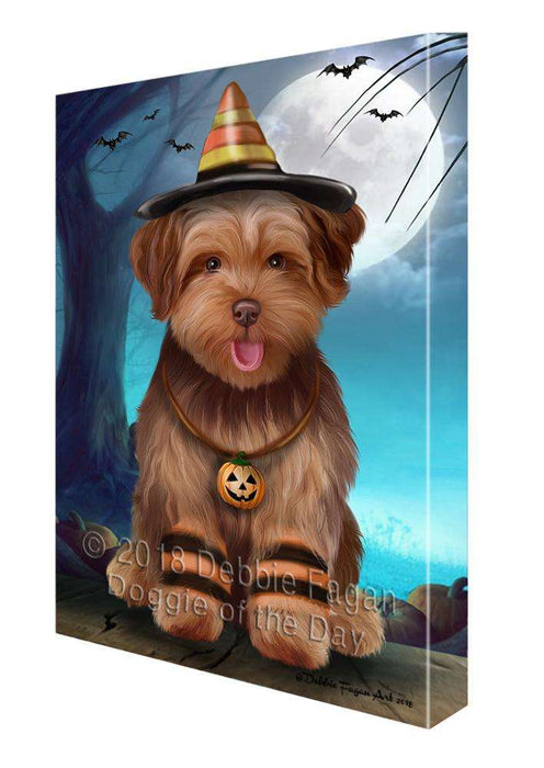 Happy Halloween Trick or Treat Yorkipoo Dog Canvas Print Wall Art Décor CVS109907