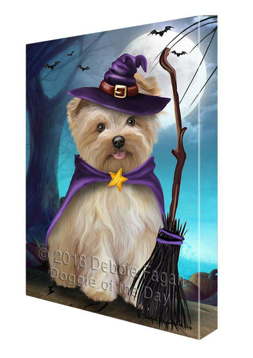 Happy Halloween Trick or Treat Yorkipoo Dog Canvas Print Wall Art Décor CVS109925