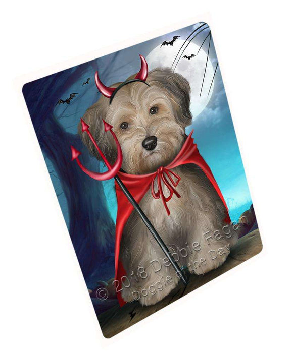 Happy Halloween Trick or Treat Yorkipoo Dog Cutting Board C68460