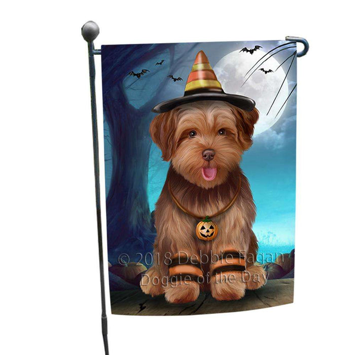 Happy Halloween Trick or Treat Yorkipoo Dog Garden Flag GFLG54735