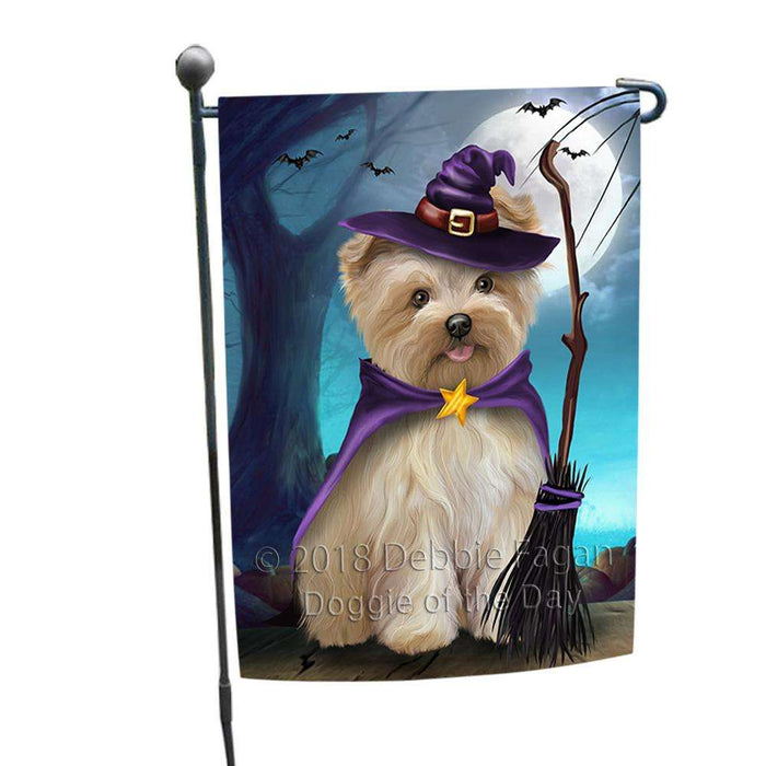 Happy Halloween Trick or Treat Yorkipoo Dog Garden Flag GFLG54737