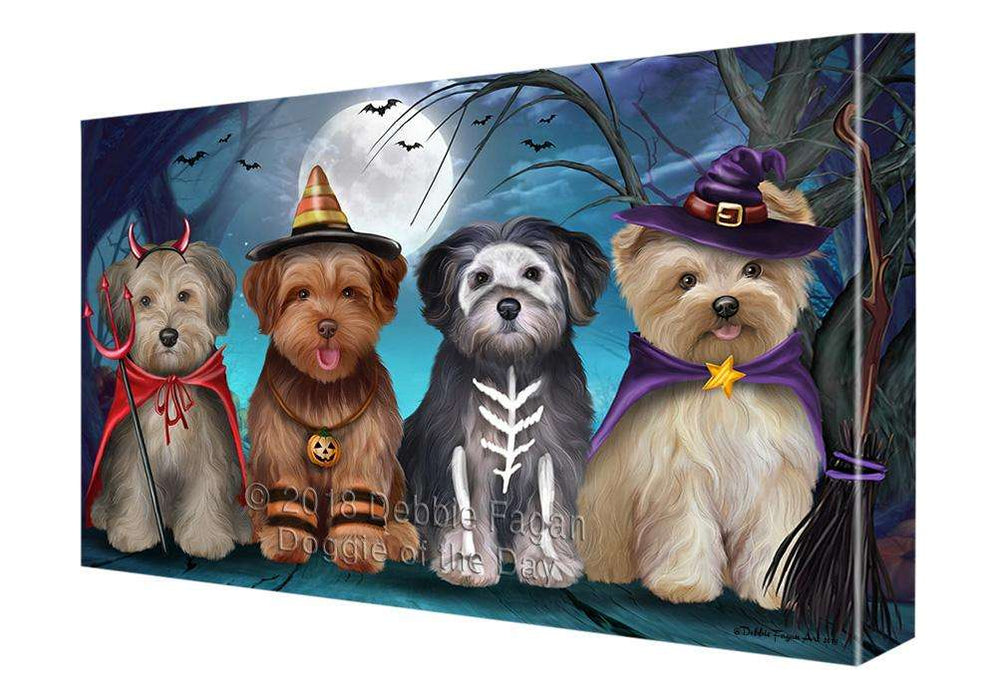 Happy Halloween Trick or Treat Yorkipoos Dog Canvas Print Wall Art Décor CVS109412