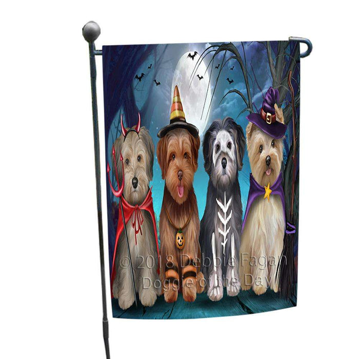 Happy Halloween Trick or Treat Yorkipoos Dog Garden Flag GFLG54680