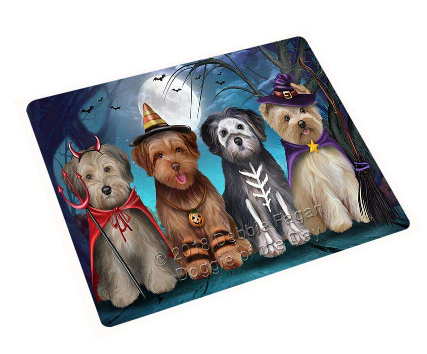Happy Halloween Trick or Treat Yorkipoos Dog Large Refrigerator / Dishwasher Magnet RMAG88590