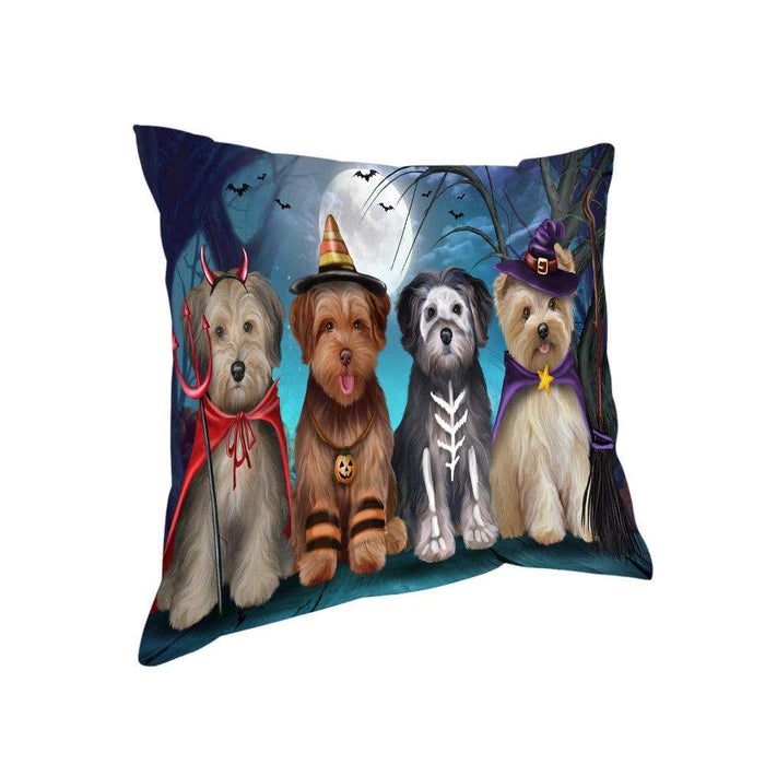 Happy Halloween Trick or Treat Yorkipoos Dog Pillow PIL75096