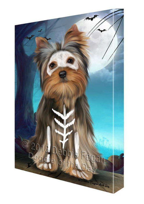 Happy Halloween Trick or Treat Yorkshire Terrier Dog Canvas Print Wall Art Décor CVS109952