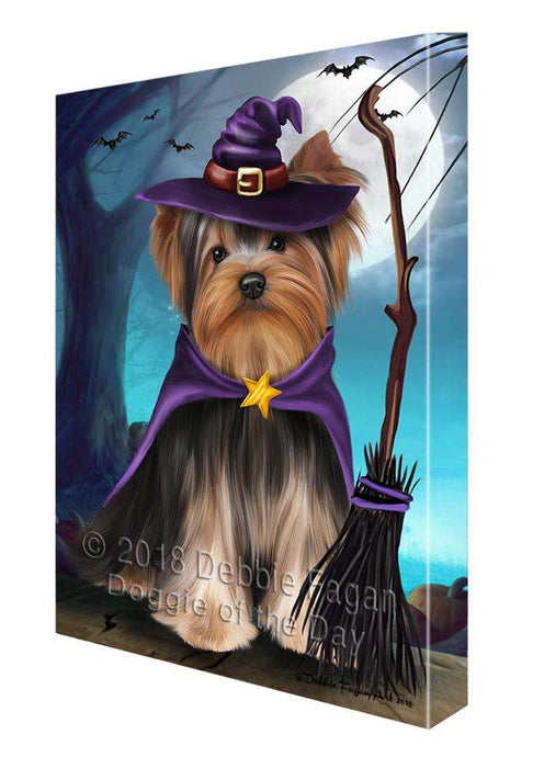 Happy Halloween Trick or Treat Yorkshire Terrier Dog Canvas Print Wall Art Décor CVS109961