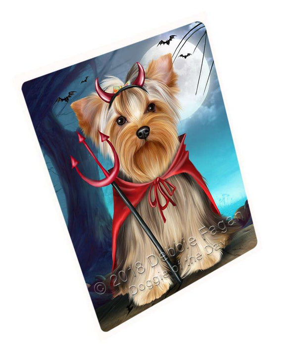 Happy Halloween Trick or Treat Yorkshire Terrier Dog Cutting Board C68472