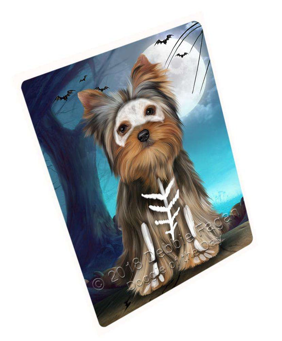 Happy Halloween Trick or Treat Yorkshire Terrier Dog Cutting Board C68478