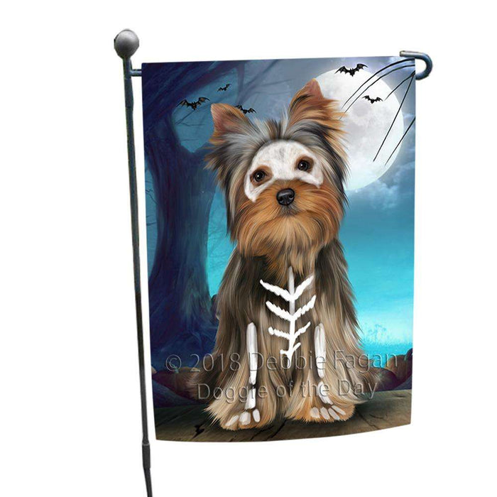 Happy Halloween Trick or Treat Yorkshire Terrier Dog Garden Flag GFLG54740