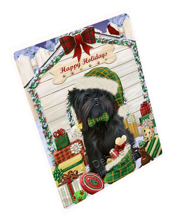 Happy Holidays Christmas Affenpinscher Dog House with Presents Cutting Board C57900