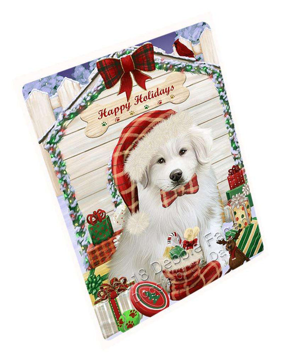 Happy Holidays Christmas Great Pyrenee Dog With Presents Magnet Mini (3.5" x 2") MAG62073