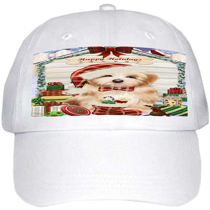 Happy Holidays Christmas Havanese Dog House with Presents Coasters Set of 4 CST51389