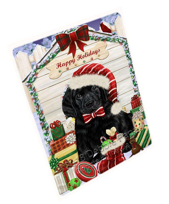 Happy Holidays Christmas Labrador Retriever Dog House with Presents Cutting Board C58386