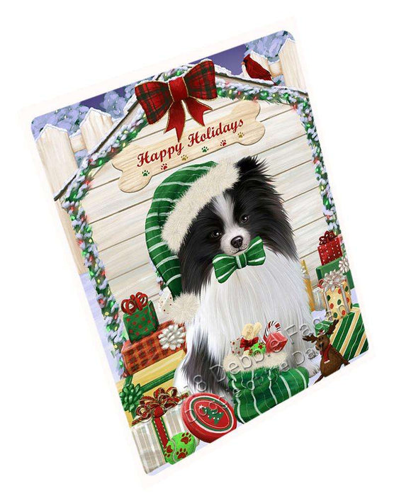 Happy Holidays Christmas Pomeranian Dog House With Presents Cutting Board C60612