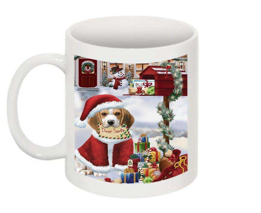 Happy Holidays Mailbox Beagle Dog Christmas Mug CMG0079