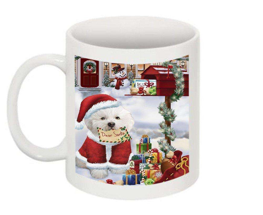 Happy Holidays Mailbox Bichon Frise Dog Christmas Mug CMG0082