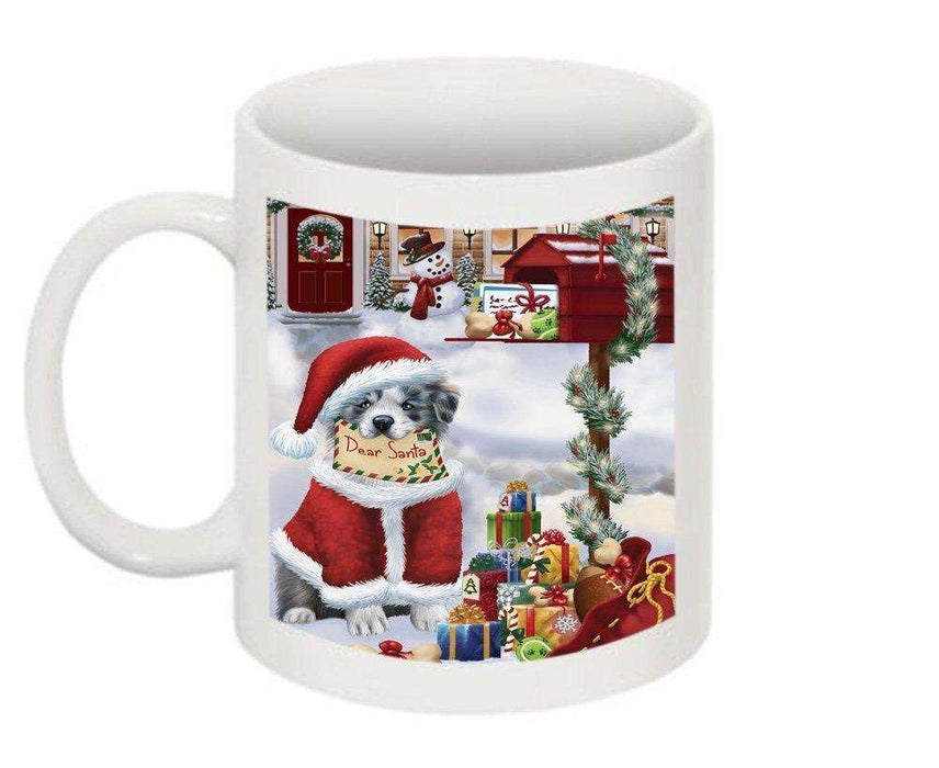 Happy Holidays Mailbox Border Collie Dog Christmas Mug CMG0083