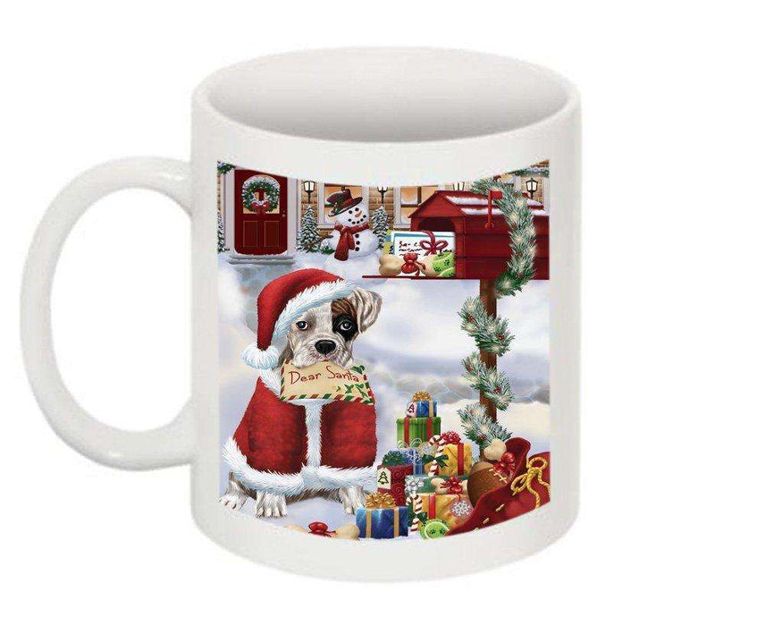 Happy Holidays Mailbox Boxer Dog Christmas Mug CMG0085