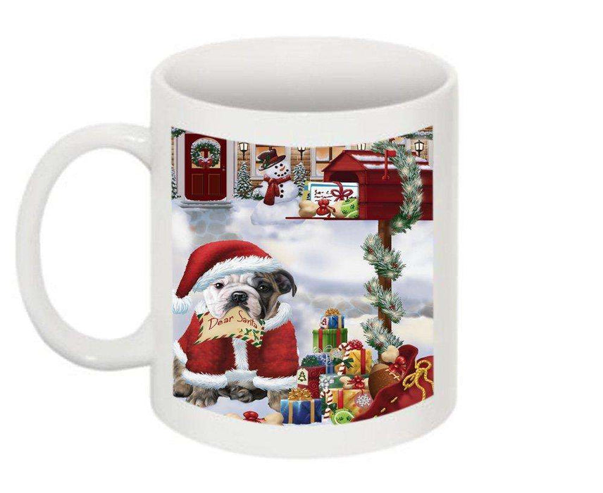 Happy Holidays Mailbox Bulldog Christmas Mug CMG0086