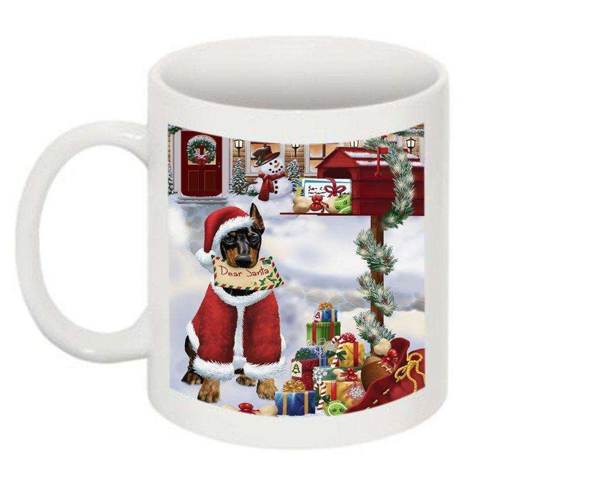 Happy Holidays Mailbox Dobermann Dog Christmas Mug CMG0088