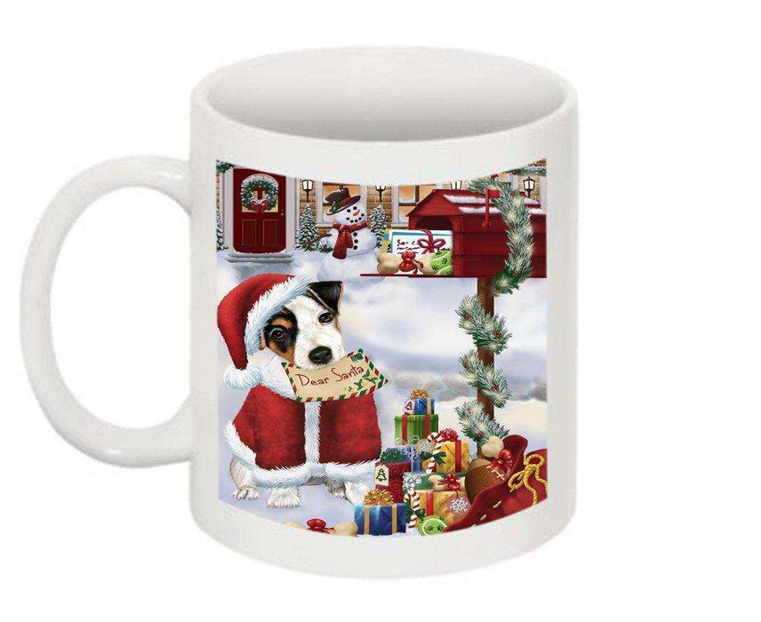 Happy Holidays Mailbox Jack Russell Terrier Dog Christmas Mug CMG0093