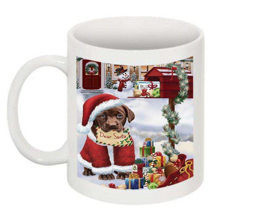 Happy Holidays Mailbox Labrador Dog Christmas Mug CMG0094
