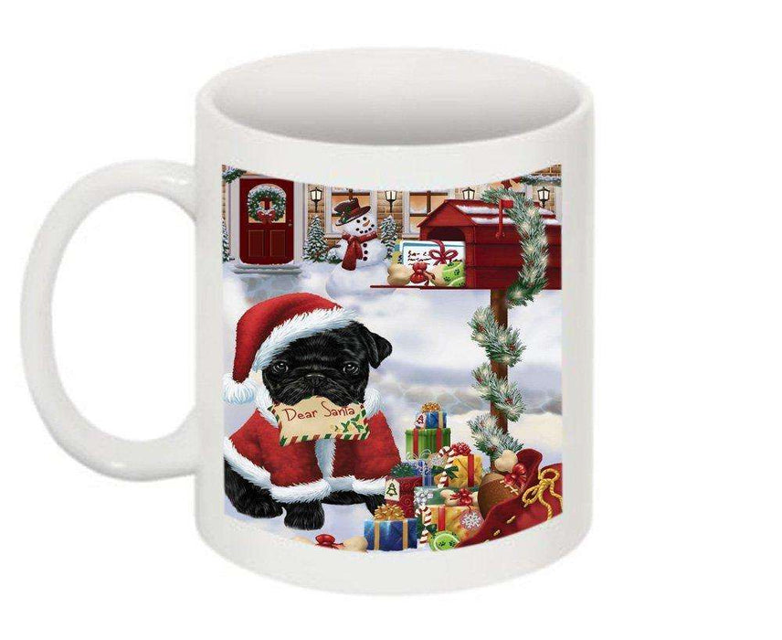 Happy Holidays Mailbox Pug Dog Christmas Mug CMG0095