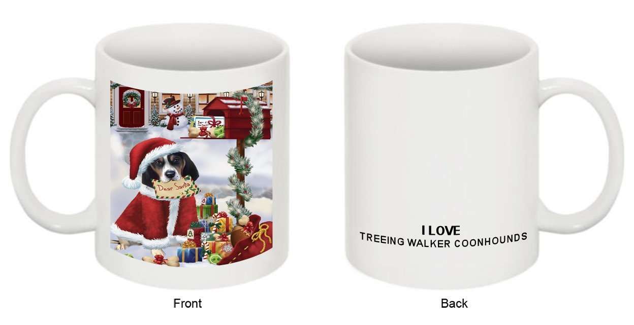 Happy Holidays Mailbox Treeing Walker Coonhound Dog Christmas Mug CMG0114