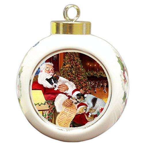Happy Holidays with Santa Sleeping with Christmas Chihuahua Dogs Holiday Ornament