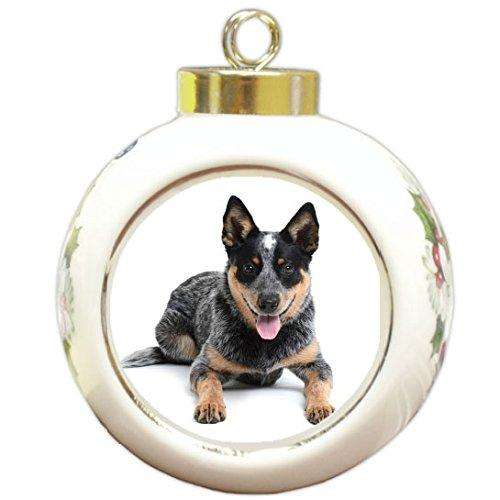 Happy Puppy Blue Heeler Christmas Holiday Ornament