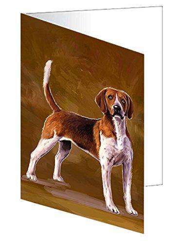 Harrier Dog Handmade Artwork Assorted Pets Greeting Cards and Note Cards with Envelopes for All Occasions and Holiday Seasons D369