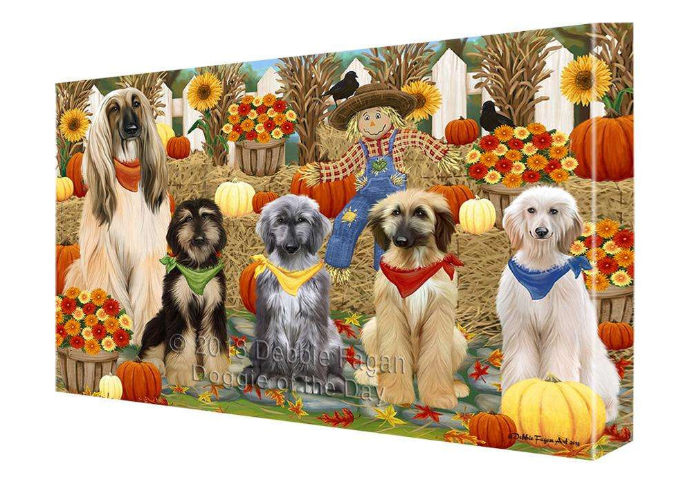 Harvest Time Festival Day Afghan Hounds Dog Canvas Print Wall Art Décor CVS88037