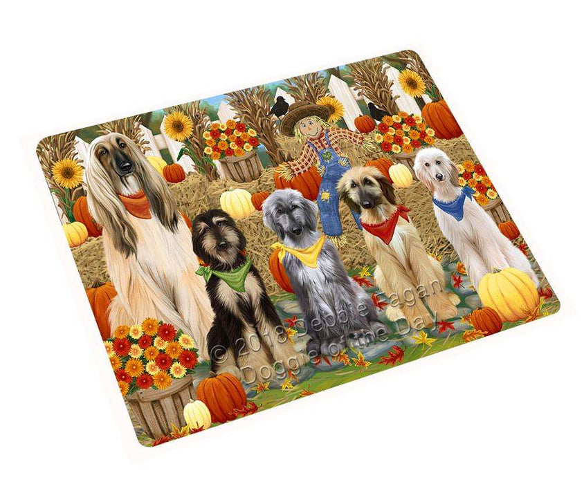 Harvest Time Festival Day Afghan Hounds Dog Cutting Board C61173