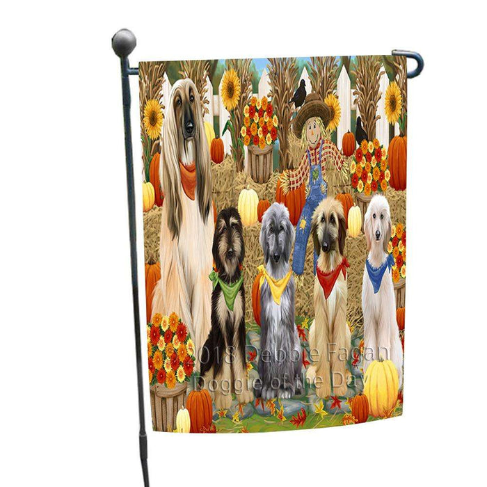 Harvest Time Festival Day Afghan Hounds Dog Garden Flag GFLG52305