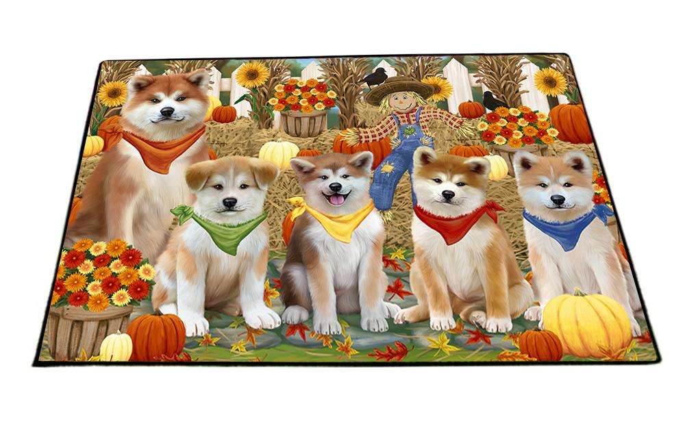 Harvest Time Festival Day Akitas Dog Floormat FLMS51585