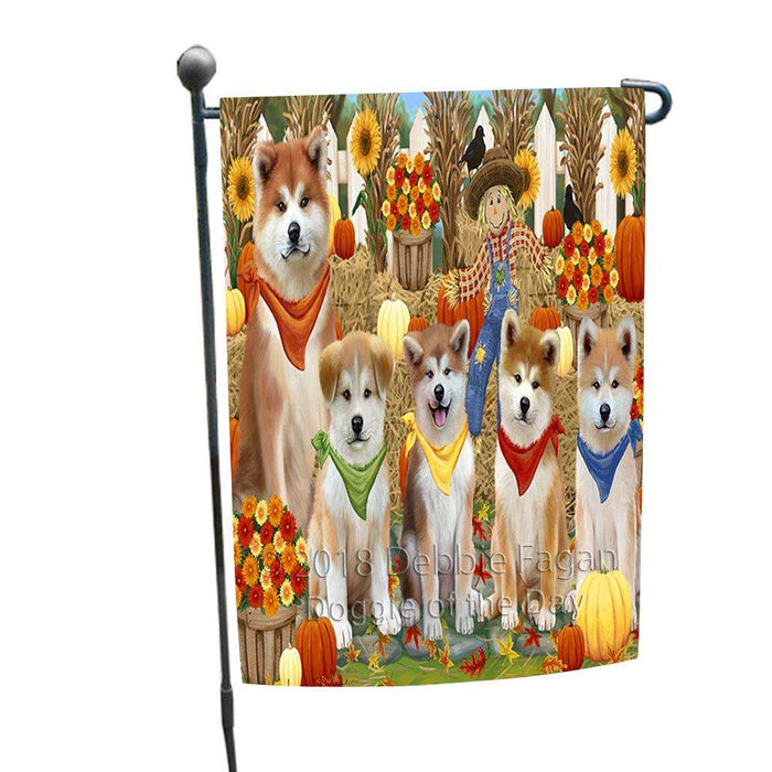 Harvest Time Festival Day Akitas Dog Garden Flag GFLG52306