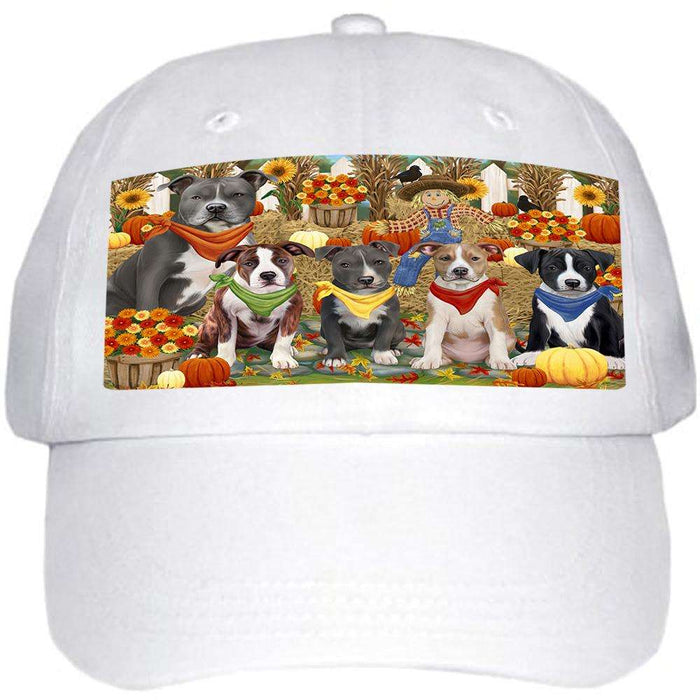 Harvest Time Festival Day American Staffordshire Terriers Dog Ball Hat Cap HAT60819