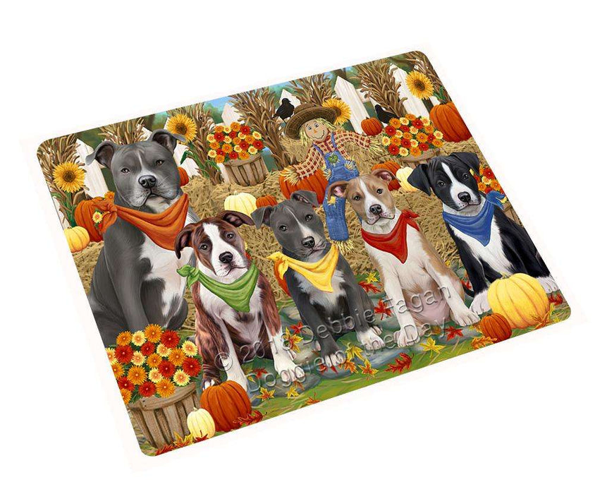 Harvest Time Festival Day American Staffordshire Terriers Dog Cutting Board C61179