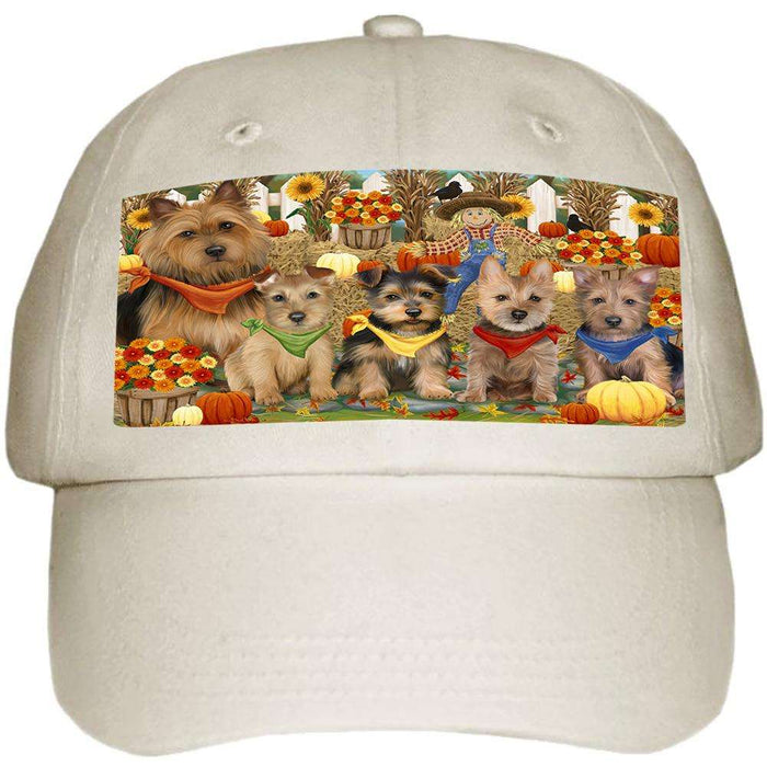 Harvest Time Festival Day Australian Terriers Dog Ball Hat Cap HAT60822