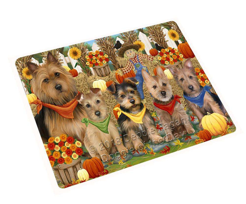 Harvest Time Festival Day Australian Terriers Dog Cutting Board C61182