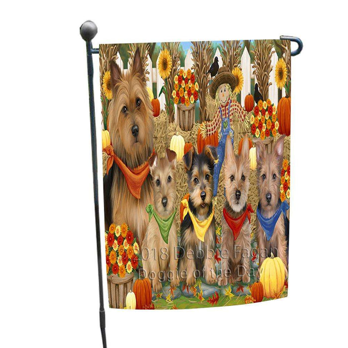 Harvest Time Festival Day Australian Terriers Dog Garden Flag GFLG52308