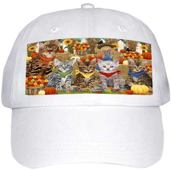 Harvest Time Festival Day Bengal Cats Ball Hat Cap HAT60825